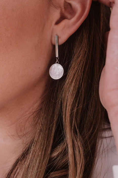 Aretes Colgantes Plateados