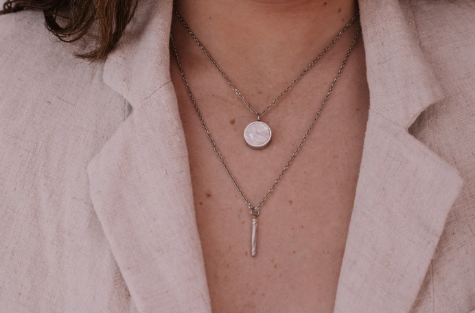 Collar plata doble