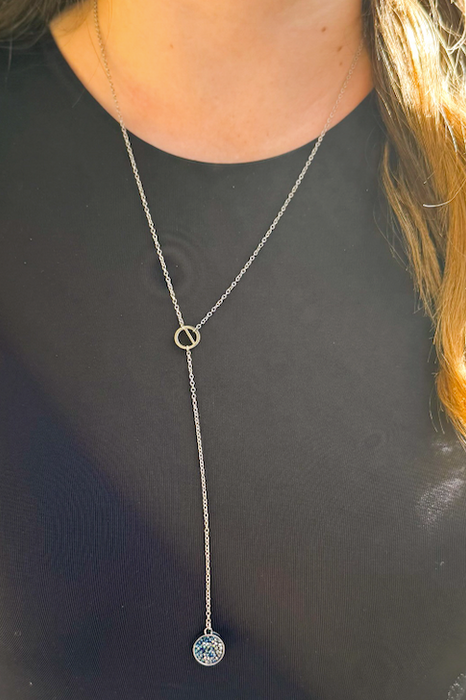 Collar estelar silver circulo