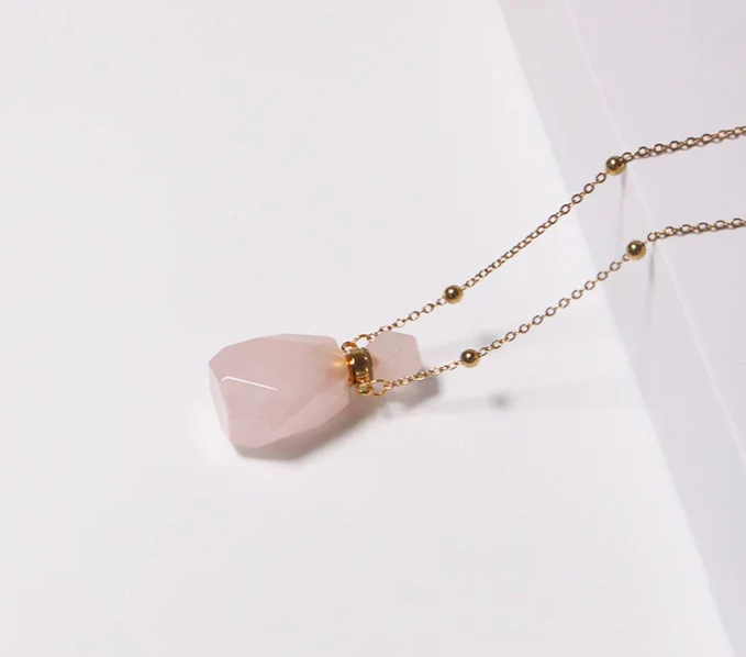 Collar Cuarzo Rosa